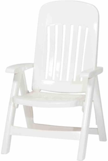 Sieger Comtesse Klappsessel klappbar, Vollkunststoff Weiß 65 x 108 x 66 cm