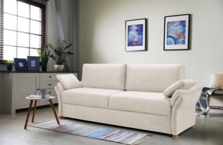 exxpo - sofa fashion 3-Sitzer Kentt hochwertiger Sitzaufbau für hohen Sitzkomfort, bequeme Armlehnen, inkl. Boxspring/Federkern-Polsterung, Bettfunktion und Bettkasten