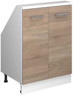 Küchenschrank für Dachschrägen R-Line Sonoma 60 cm mit 2 Türen Vicco