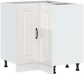 vidaXL Küchen-Eckunterschrank Kalmar Hochglanz-Weiß Holzwerkstoff 853509