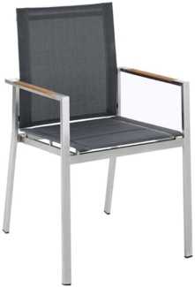 Gartenstuhl Aline / 250.001868, Edelstahl, Grau, Schwarz, 56 x 85 x 60 cm