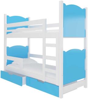 Hochbett Maraba 75x180cm Etagenbett Kiefer massiv Farbe wählbar