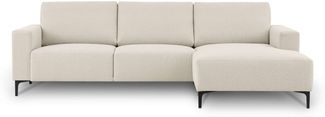 Home affaire Ecksofa Tournon, L-Form, Breite 262 cm, Webstoff, Chenille, Designsofa im nordischen Stil, Wellenunterfederung, Metallfüße