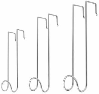 Umbra Swoop Türhaken, Garderoben-Haken, Kleiderhaken, Tür, Haken, Nickel, Stahl, 3er Set, 1010761-410