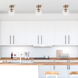 Vente-unique - Deckenleuchte - Metall & Glas - 15 x 23 cm - Vintage - BARLATI