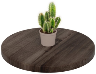 LAMO Manufaktur Esstischplatte LAMO Manufaktur Holzplatte rund 40 cm aus Naturholz für Couchtisch (Bürotisch, Esstischtischplatte), Kaffeetisch, Kindertisch, Stärke: 28 mm Farbe: Ebenholz
