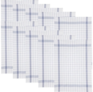 Erwin Müller Geschirrtuch Geschirrtuch 10er-Pack, Halbleinen Karo