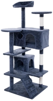 Kratzbaum Katzenbaum Katzenkratzbaum 130cm Kletterbaum Coco Spielbaum Dunkelgrau