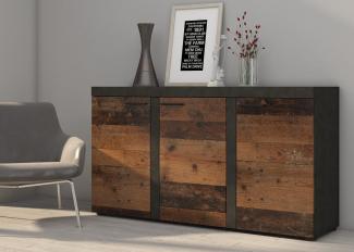 Furnix Kommode Alvor Sideboard Anrichte mit 3 Türen 149 cm klassisch, 148,8x82x40,3 cm, multifunktional einsetzbar & zeitlos