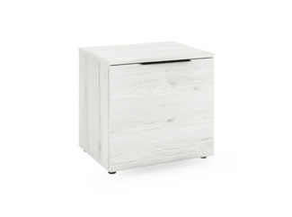 Maja Möbel Schuhbank Einzelbank White Oak Antik Eiche Modern Elegant, 52,6x46,4x40cm