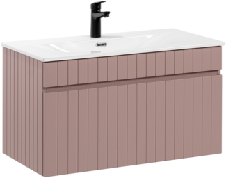 ICONIC ROSE Badmöbel-Set 80 cm mit Waschbecken (80cm), Antike Rose