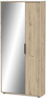 Schuhschrank >EBONY< in Eiche royal - 82,8x178,4x23,9cm (BxHxT)