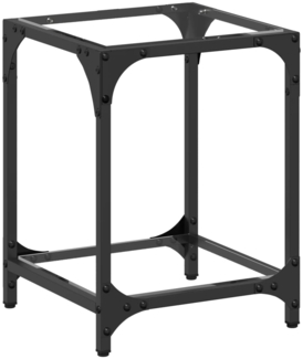 Couchtisch, Sofatisch mit Glasplatte Transparent 30 x 30 x 40 cm Stahl