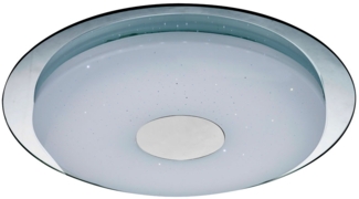 LED Deckenlampe, Spiegelplatte, weiß opal, dimmbar