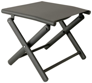 Mojawo Armlehnstuhl Garten Klapphocker / Fußhocker Metall - Textilen Anthrazit / Grau