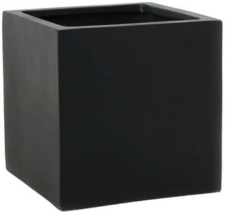 VIVANNO Pflanzkübel Pflanzkübel Blumenkübel Fiberglas "Block" Würfel, Anthrazit -