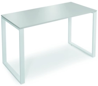 Soennecken Stehtisch 160x80x110cm Gestell weiß Platte lichtgrau