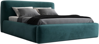 Polsterbett LUMO 140x200 ohne Matratze mit Bettkasten und Lattenrost. Farbe: Minze 13