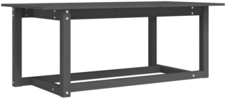 Couchtisch, Sofatisch Grau 110x55x45 cm Massivholz Kiefer