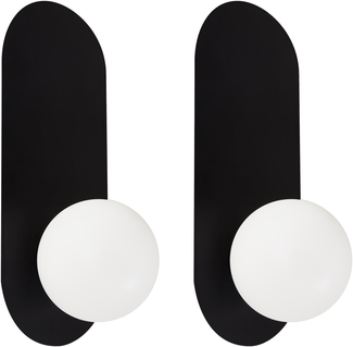 Wandlampe 2er Set LEISI Schwarz