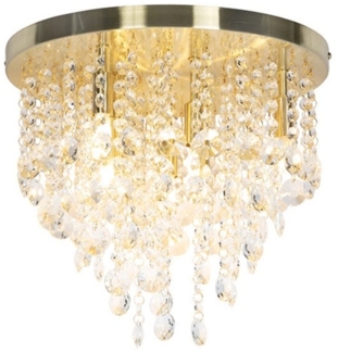 Qazqa Deckenleuchte Medusa, ohne Leuchtmittel, G9, Gold/Messing, Art Deco, Glas, 7-flammig