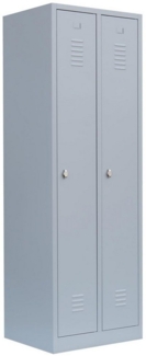 Steelboxx Spind für 2 Personen Kleiderspind 180 x 60 x 50 cm Umkleideschrank (1-St) Komplett verschweißt und montiert keine Montage erforderlich
