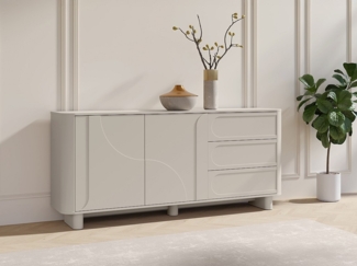 Vente-unique - Sideboard - 2 Türen & 3 Schubladen - Beige - DIGARA