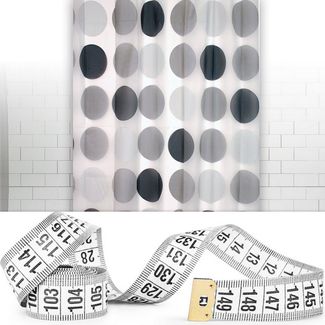 Duschvorhang Peva Retro Design Massanfertigung bis 240cm Breite und bis 175 cm Höhe Maß selbst besti