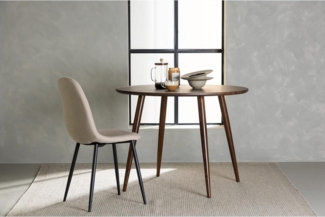 BOURGH Esstisch SANFORD runder Esstisch Ø100cm - Esszimmertisch walnuss, in modernem Design