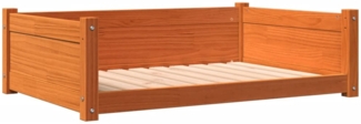 vidaXL Hundebett Wachsbraun 95,5x65,5x28 cm Massivholz Kiefer 844465