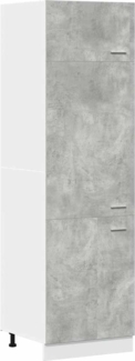 vidaXL Kühlumbauschrank Lyon Betongrau 60x57x207 cm Holzwerkstoff 856124