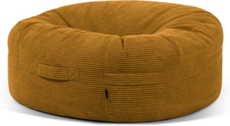 Sitzsack ‘Roll 135‘, Bezugstoff - Waves, 100% Polyester, Mustard, 50x135x135 cm.