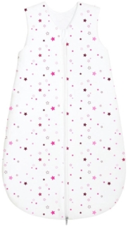 ODENWÄLDER BABYNEST Allrounder Jersey-Schlafsack Sterne Gr.70, Pink & Blackberry 1455-1/1447 Gr. 70