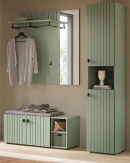 Garderobe Set 3-tlg. Loreno in grün 160 cm