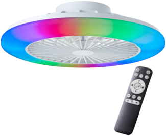 Brilliant AG Leuchten G60020-05 Salerno LED Deckenleuchte 49cm mit Ventilator weiß