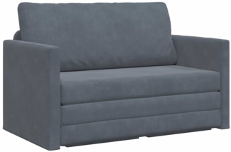 vidaXL Schlafsofa Dunkelgrau 124 x 204 x 61 cm Samt 4106703