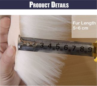 BTTO TEPP Hochflor-Teppich Faux Teppich Kunstfell Nachahmung Wolle Bettvorleger, 60x90 cm, 60x90 cm, weich und flauschig,für Wohnzimmer, Schlafzimmer, Esszimmer