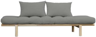 KARUP DESIGN PACE Futonsofa Gestell Natur Matratze Grau