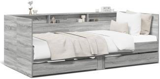 vidaXL Tagesbett mit Schubladen ohne Matratze Grau Sonoma 90x190 cm 3280858