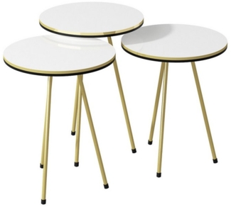 Beistelltisch 3er Set Weiß 21696306