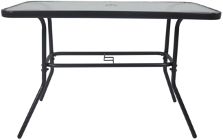 VCM Gartentisch Glas Gartentisch Esstisch Balkontisch 110x55