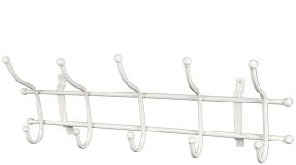 Garderobe mit 10 Haken- weiß 62cm  (92130)