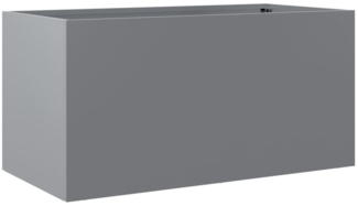 vidaXL Pflanzkübel Silbern 62x30x29 cm Verzinkter Stahl 841594