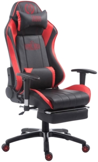 CLP Gaming Bürostuhl Shift X2 Kunstleder höhenverstellbar und drehbar,schwarz/rot mit Fußablage