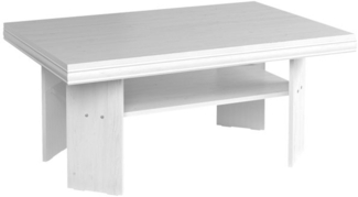 Couchtisch "Kora" Wohnzimmertisch 120x80cm mit Ablage andersen pine rustikal