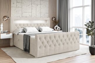 ALTDECOR Boxbett AURORA (Multipocket-Matratze H4. H3 Matratze Bonellfederung. Topper. Kopfteil)