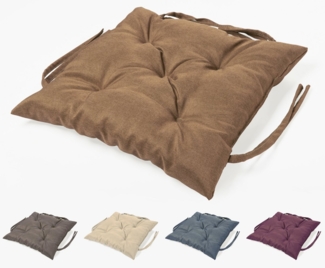 sunnypillow Bankauflage Bankauflage Stuhlkissen viele Farben und Größen zur Auswahl, 50 x 50 cm braun