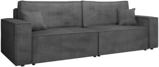 Schlafsofa Kobaro Cord mit 2 Bettkästen und Schlaffunktion (Farbe: Poso 22)