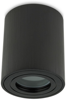 Sweet LED Aufbauleuchte IP44 Aluminium Deckenspots rund für Bad & Küche schwarz, ohne Leuchtmittel, Aufbaustrahler LED, Aufbauspot, Deckenstrahler