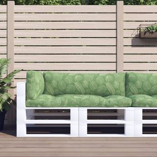 vidaXL Palettenkissen 3 Stk. Blattmuster Oxford-Gewebe 360963